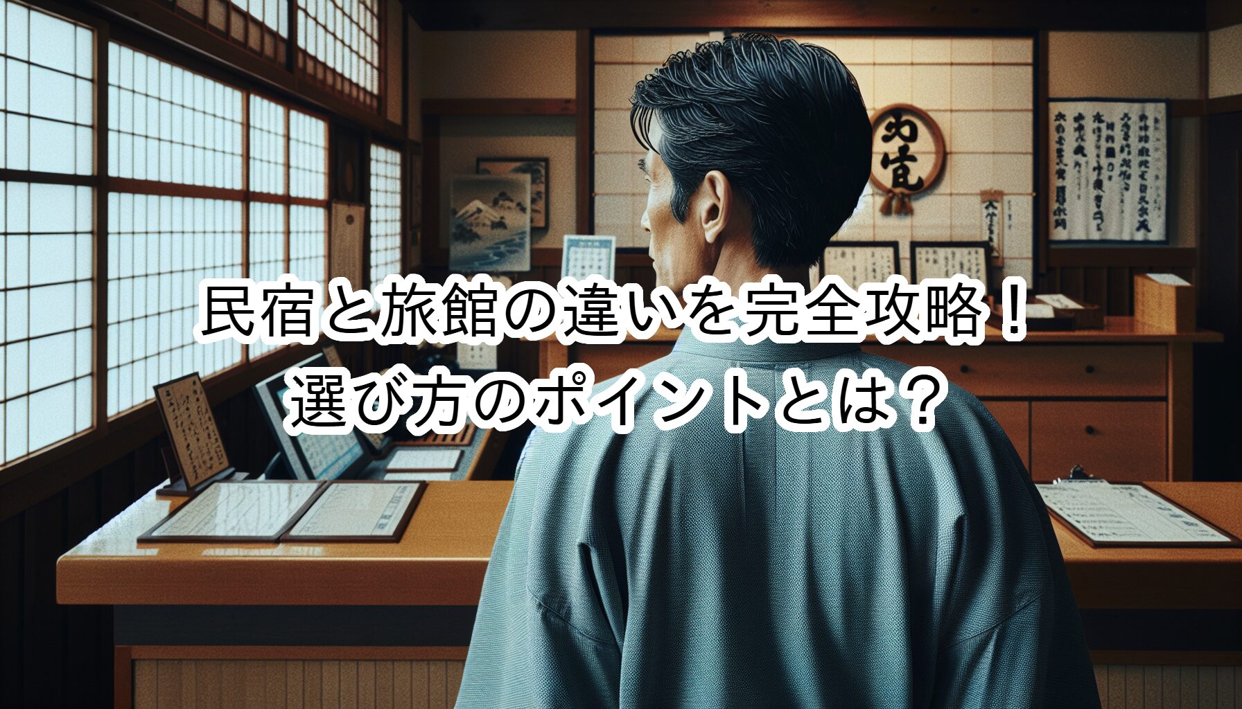 民宿と旅館の違いを完全攻略！選び方のポイントとは？